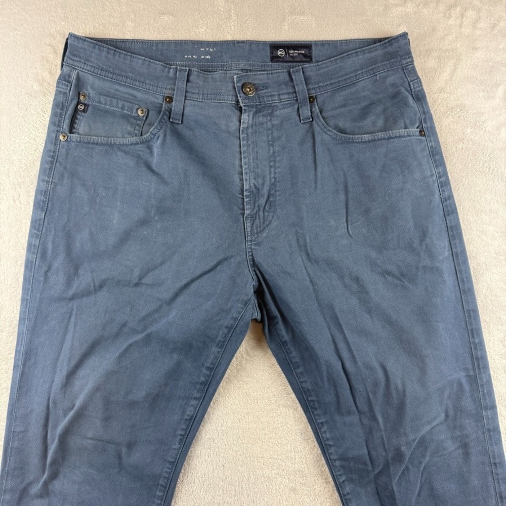 AG Adriano Goldschmied Pants Mens 34x32 Blue Everett Slim Straight Twill - Picture 2 of 14
